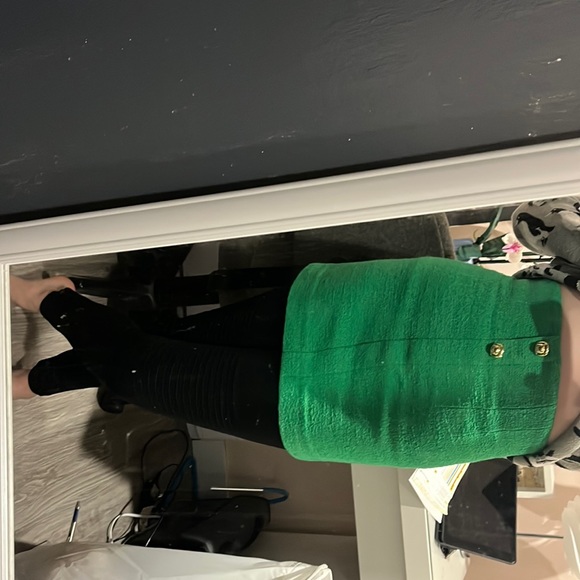 Zara mini skirt in green tweed - Picture 4 of 5